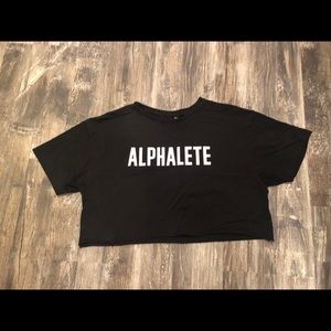 Black Alphalete Crop Top